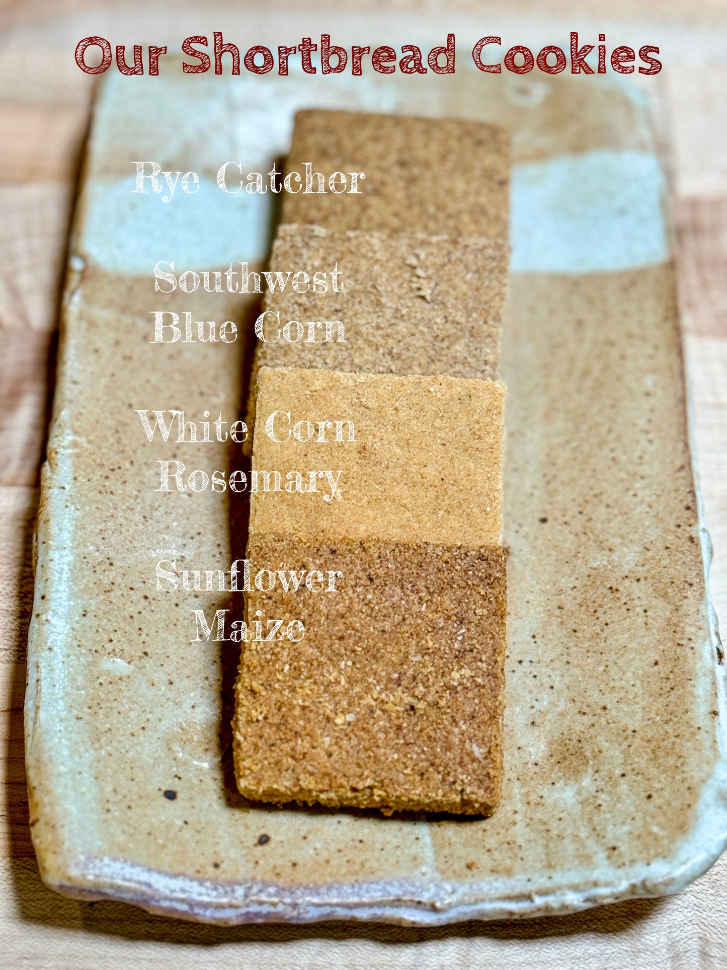 White Corn Rosemary Shortbread