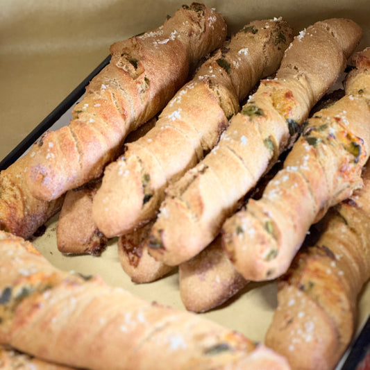 Sourdough Chile Twists & Dinner Rolls